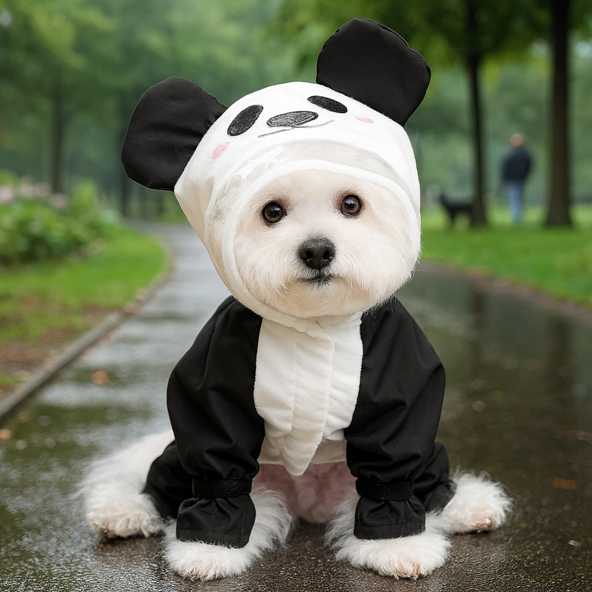 Pet Supplies York - Disfraz impermeable de Panda para Halloween,