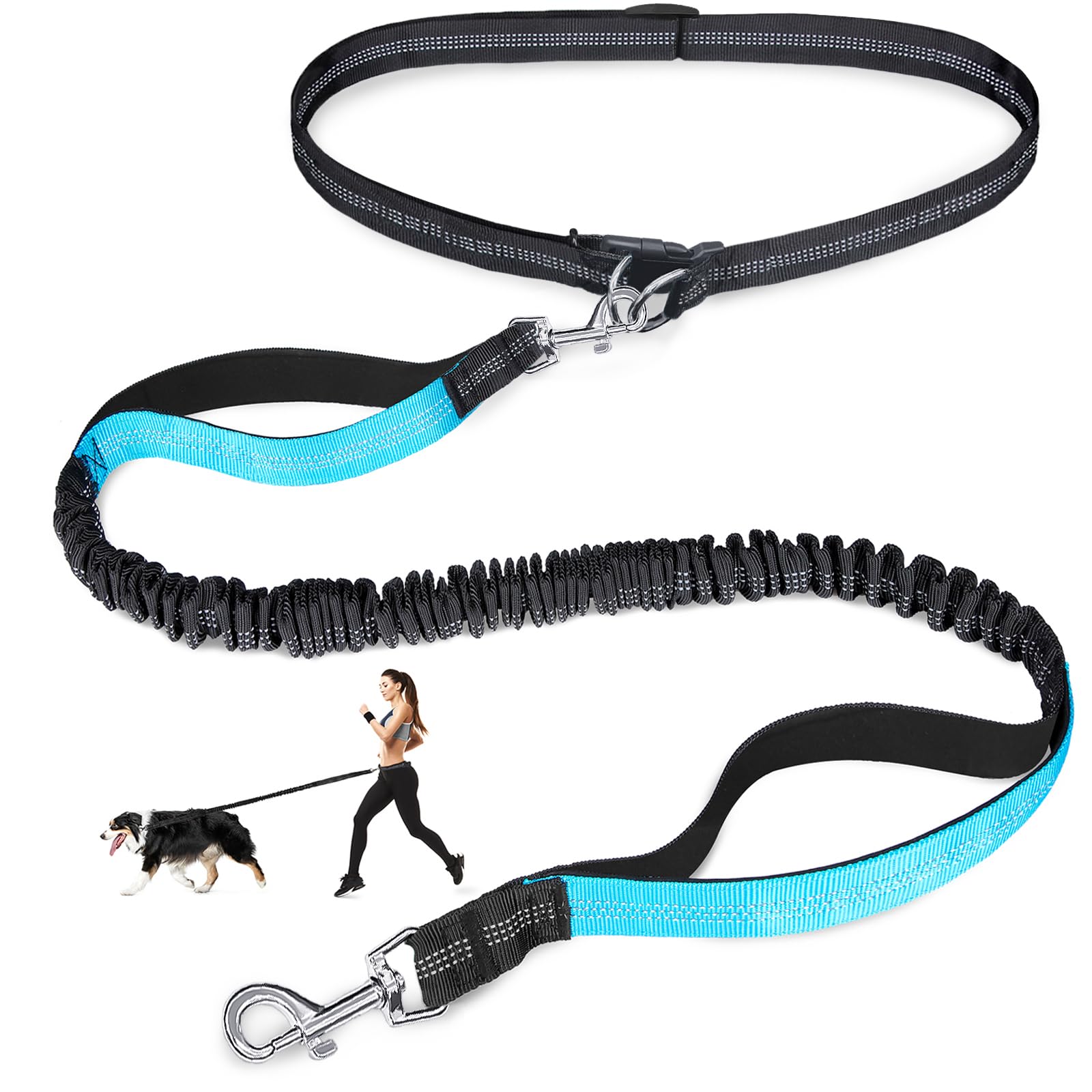 Pet Supplies Wholesale - Correa reflectante elástica doble para correr,