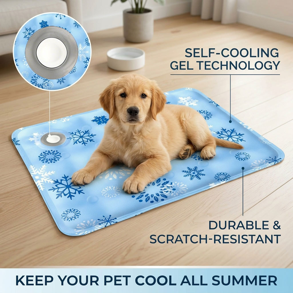 Dog Cooling Mat - Alfombra refrescante de verano para mascotas,